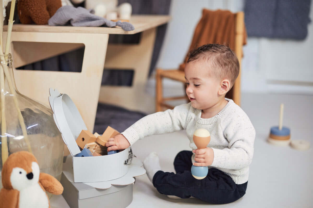 Toy Suitcase Shell Grey - 2 Pack